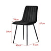 2x Black Velvet Dining Chairs Restaurant Chairs Modern Dining Room Furniture