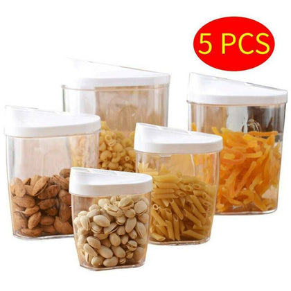 5x Cereal Dispenser Dry Food Pasta Rice Storage Container Large Plastic Box UK