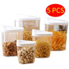 5x Cereal Dispenser Dry Food Pasta Rice Storage Container Large Plastic Box UK