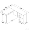 Corner Computer Desk L-shaped Home Office Table Workstation Study Furniture