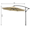 3M Banana Parasol Cantilever Umbrella Sun Shade Canopy Garden Outdoor w/ Base UK