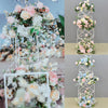 Set of 5 White Cube Metal Flower Stand Pedestal Plinth Table Centrepiece 20-35cm