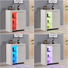 Modern High Gloss Sideboard Storage Cabinet Cupboards Furniture RGB LED Lights