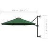 Wall-Mounted Parasol & Metal Pole Umbrella Patio Parasol Garden Umbrella