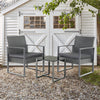 Three-Piece Rattan Garden Furniture 2 Seat Bistro Table Chair Outdoor Patio Set