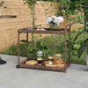 Bar Cart Poly Rattan Versatile and spacious Stable and robust with handle