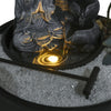 Cascading Bowls Water Feature LED Resin Buddha Statues Indoor Tabletop Fountains