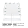 Tabletop Hollywood Vanity Makeup Mirror with 12 Illuminated LED Bulbs Lights