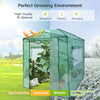 Zippered Roll-up Doors Walk-in Gardening Greenhouse w/ Observation Windows