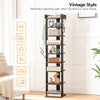 Vertical Shoe Rack 9 Tier Narrow Shoe Shelf Storage Organizer with Hooks