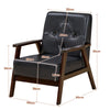 Classic Accent Sofa Chair PU Leather Armchair Ergonomic Leisure Lounge Chair