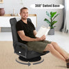 Adjustable 6-Position Floor Chair Folding Floor Gaming Chair w/ 360° Swivel Base