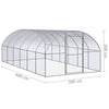 Outdoor Chicken Coop 3x6x2 m Galvanised Steel N7V7