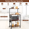 4-Tier Kitchen Baker’s Rack Industrial Utility Storage Shelf Microwave Stand