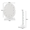 Hollywood Vanity Makeup Mirror LED Light Dimmable Oval Mirror Table Touch Smart