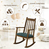 Wooden Kids Rocking Chair Children Armchair Seating Rocker W/ Soft Cushion Home