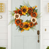 Spring Summer Wreath Leaf Sunflower Garland for Wall Front Door Party Home Decor