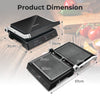 3-in-1 Electric Panini Press Grill 1200W Sandwich Maker Nonstick 5 Cooking Modes