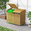 Wooden Wheelie Bin Store Recycle Box Outdoor Garden Dustbin Waste Cupboard Sheds