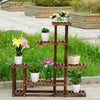 Anticorrosion Wooden Plant Flower Stand Pot Bonsai Display Rack Thickened Frame