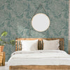 Arthouse Tropical Palm Large Leaf Jungle Sage Green Nature Forest Wallpaper