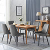 Grey Velvet Dining Chairs set of 2/4/6 Dining room Kitchen High Back Metal Leg