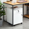 Office Filing Cabinet Mobile Under Desk File Storage Cupboard w/ Drawers Wheels