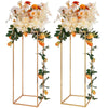 Metal Flower Rack Wedding Party Art Geometric Column Vases Stand Top Props Decor