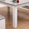 Modern Wooden Dining Table Grey&White Solid Kitchen Home Furniture 138CM*90CM