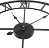 Large Outdoor Garden Wall Clock Big Roman Numerals Giant Open Face Metal 60CM