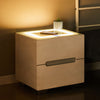 2/3 Drawers LED Bedside Tables Cabinets Wireless Charging Bedroom Furniture
