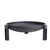 70cm Round Fire Pit Steel Bowl Garden Outdoor Charcoal Log Burner Camping Heater