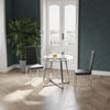 Compact Round Glass Dining Table & 2/4 Chairs Set Kitchen Room Home Furniture UK
