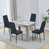Modern White/Black Dining Table for 2-4 Small Space Wooden Kitchen Table Writing