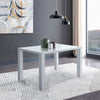 White High Gloss Dining Table Kitchen Wood Table Rectangular 120*80*75 cm Modern