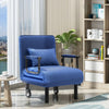 Folding Sofa Bed 3in1 Convertible Recliner Chair Linen Upholstered Seat w/Pillow