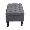 Upholstered Bench Stool Chair Footstool Side Pouffe Seat with Curved Wood Legs