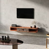 Wooden Wall Mounted Floating TV Unit Cabinet Stand With Storage TV Entertainment