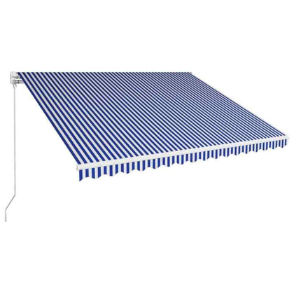 Manual Retractable Awning 450x300 Blue and White P5J4