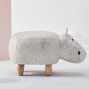 Hippo Faux Leather Animal Stools Footstools Ottomans Kids Gift Toy Brown / grey