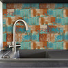 UK 90Pcs Self-adhesive Tiles Wall Brick Sticker Kit Kitchen Bathroom Wall Art