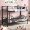 3FT Metal Bunk Bed Single over Single Loft Bed Frame W/ Ladder Safety Guardrail