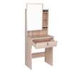 Modern Bedroom Dressing Table Makeup Desk w/ Mirror & Drawer Stool Vanity Set