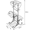 4 Tier Indoor Outdoor Plant Stand Flower Pot Display Shelf Metal Rack Home Decor