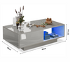 Wooden LED Coffee Table With Storage High Gloss Drawers Living Room + RGB Lights