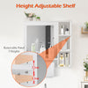Mirrored Bathroom Cabinet LED White 1/2/3 Doors Mounted Cupboard Wall Mounted