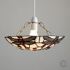 Retro Stained Glass Ceiling Light Shade Tiffany Style Easy Fit Pendant Lampshade