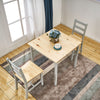 Solid Wooden Grey Dining Table and 2 Chairs 2 Seater Set Kitchen Room Home New