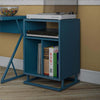 Dorel Novogratz Regal Turntable HiFi Stand in Bright Blue Finish