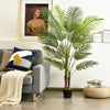 Artificial Palm Tree Fake Decorative Plants with Plastic Pot Non Toxic Material